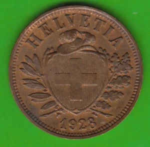 Schweiz 2 Rappen 1928 toll erhalten seltener Jahrgang nswleipzig - Picture 1 of 2