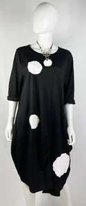 Vestido Simply Vanite blanco y negro con dobladillo globo asimétrico. Comparar @ $130. - Imagen 1 de 9