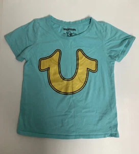 Camiseta TRUE RELIGION Niñas Pequeños Manga Corta Logo Dorado Color Como Nueva Talla S 7 - Imagen 1 de 4