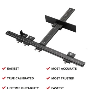 Verstellbare Stanzlocator Schrank Hardware Vorrichtung Werkzeug Bohrerführung Aluminiumlegierung USA - Bild 1 von 12