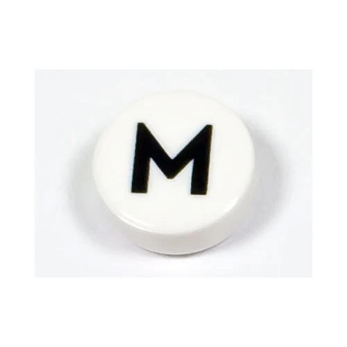 LEGO Stadt Zubehör Alphabet Großbuchstabe Buchstabe “M” / W Stein Rund 1 x 1 (S - Bild 1 von 1