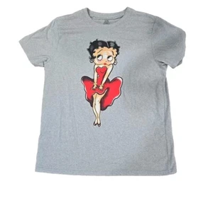 Gray Betty Boop T-shirt Short Sleeve Classic Logo Size Adult XL Extra Large NEW - Picture 1 of 6