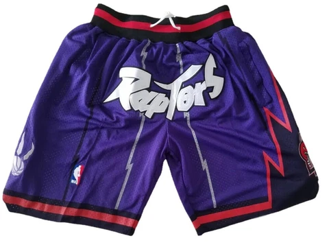 New Toronto Raptors men's purple embroidery pockets basketball Shorts Size:S-XXL Cover