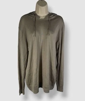 $345 Emporio Armani Men's Gray Wool-Lyocell Pullover Hooded Sweatshirt Size XL - Image 1 of 4