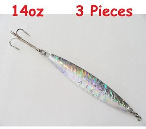 3 Stück 14oz Diamond Jigs Holografische Salzwasser Angelköder mit Drillingshaken - Bild 1 von 1