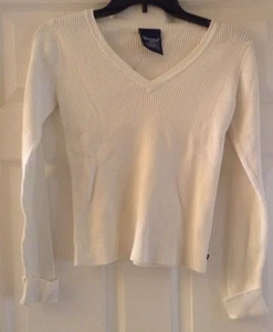 Ralph Lauren Polo Jeans Co Size S CH Girls V Neck Ribbed Pullover Sweater - Picture 1 of 11