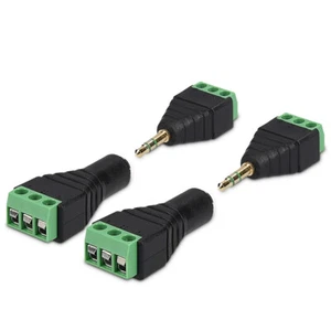 2x adaptateur jack 3.5 mm 3 broches - Connecteur mâle femelle audio stéréo - Zdjęcie 1 z 4