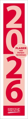 KORSCH VERLAG GMBH Streifenplaner Compact Rot 2026 Verlag Korsch Kalender Spiralbindung 13 S. 2026