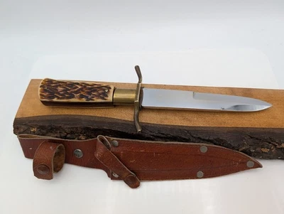 Vintage German ROSTFREI Stainless Steel Spearpoint Dagger Knife with Sheath - Image 1 of 4