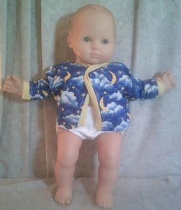 Doll Clothes Baby Made2Fit American Girl 15" Boy Bitty Jacket Diaper Cover Moon - Picture 1 of 1