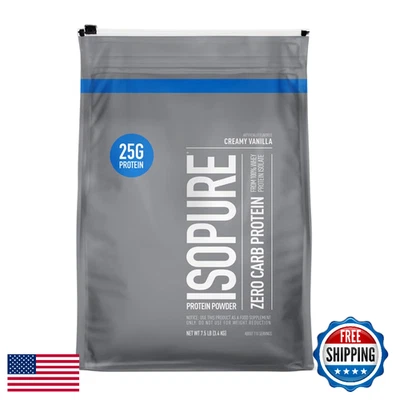 Isopure Zero Carb 100 % proteína aislada de suero en polvo, vainilla, 7,5 lb, 110 porciones Foto 1 de 4