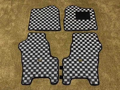Suzuki Jimny JA12W JA22W MT Check White Black Floor Mats Carpets 1995–1998 RHD Foto 1 de 4