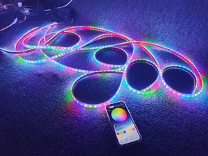 2X 4FT +2X 5FT +2X 6.5FT RGB CHASING Light Strips Slingshot Golf Cart Remote+APP - Picture 1 of 9