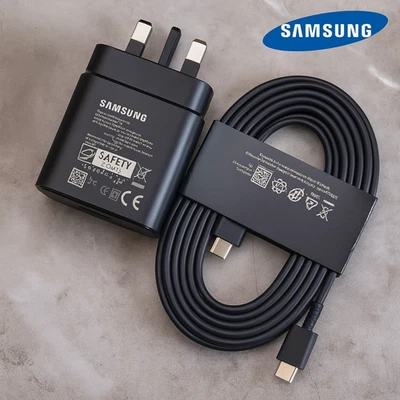 Samsung Galaxy Official 45W Super Fast Charger 2.0 with USB-C to C Data Cable UK - Image 1 of 4