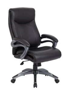 Boss Double Layer Executive Chair, Black (B8661) - Picture 1 of 8