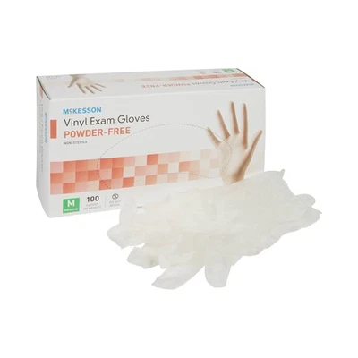 McKesson Vinyl Exam Glove Standard Cuff Length MEDIUM 100 per Box - Image 1 of 4