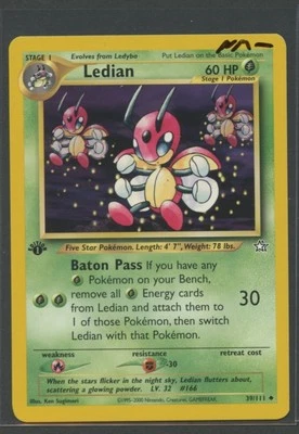 Ledian 1. Edition | Neo Genesis 39/111 | Pokemon Karte EN NM- 2000 WOTC - Bild 1 von 3