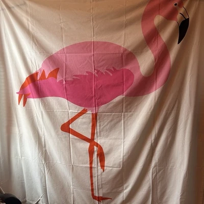 IKEA Springkorn Cortina de Ducha Rosa Tela Flamenco Parte Inferior Ponderada Foto 1 de 3