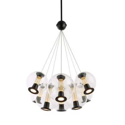 Lámpara de araña Artcraft Lighting AC6848 Arlo 26" W - negra Foto 1 de 4