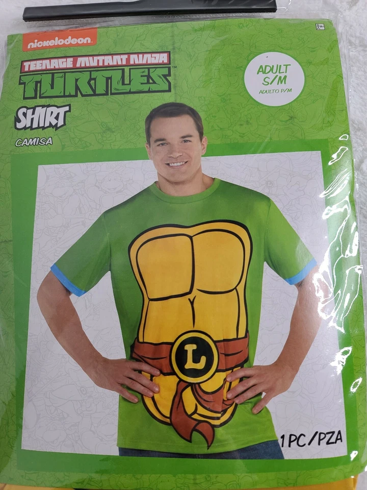 Nickelodeon TMNT Halloween Costume Leonardo Shirt Halloween Costume Adult L/XL