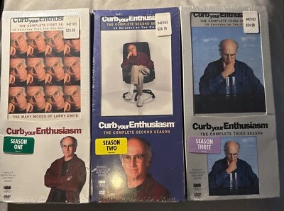 Curb Your Enthusiasm Season 1 2 3 DVD Original LONG BOX Sealed HYPE Sticker RARE - Image 1 of 4