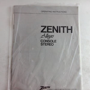 Zenith Allegro Console Stereo Operating Instruction Manual Safety Tips - Picture 1 of 2