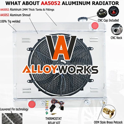 3 Row Radiator Shroud Fan FITS 1960-1964 Buick LeSabre Electra Skylark/Special Foto 1 de 4