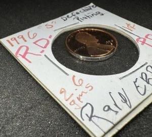 1996 S 1c Lincoln Cent Proof Error Defective Prating 😎😎😎 - Picture 1 of 10