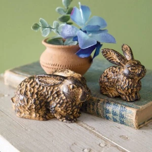 2er Set rustikale Hasen Figuren - Bild 1 von 3