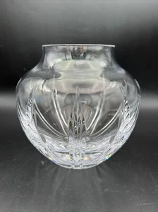 Handblown ATLANTIS Crystal BUTTER CUP Portugal ROSE BOWL Cut VASE Made For BLOCK - Picture 1 of 10