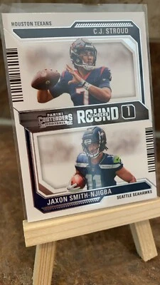 2023 Panini Contenders - Round Numbers #4 C.J. Stroud, Jaxon Smith-Njigba (RC) - Image 1 of 2