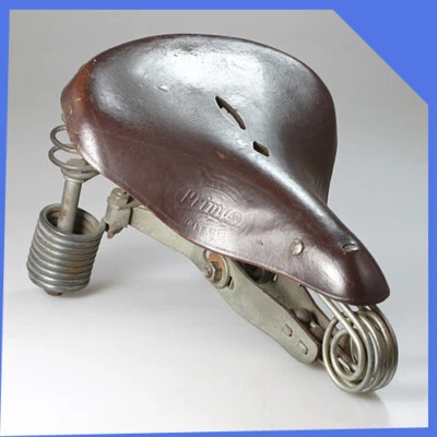 assento selim antigo LEPPER PRIMUS couro marrom bicicleta suspensão suspensa - Imagem 1 de 4