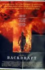 BACKDRAFT affiche de film originale Kurt Russell pliée 27x41 pompier