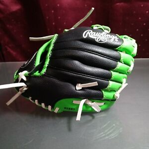 Rawlings Baseball Toddler Glove PL90LG 9" black/green. Lefty