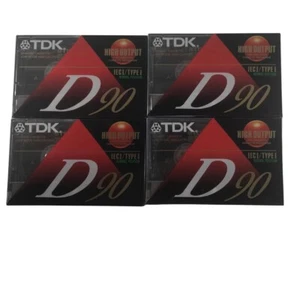 Paquete de 4 cintas de casete de alta salida TDK D90 - Imagen 1 de 1