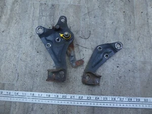 1972 Yamaha DS7 RD250 Y657-2) left right rear foot peg brackets w/ pivot shaft - Picture 1 of 12