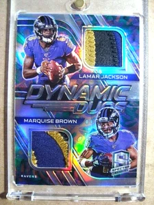 2020 Lamar Jackson Marquise braun Spectra Dynamic Duos Dual Patch 1/5 🙂 🙂 🙂 - Bild 1 von 2