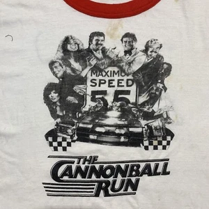 Vintage The Cannon Ball Run Movie Promo T Shirt Burt Reynolds Signature Men’s S - Picture 1 of 19