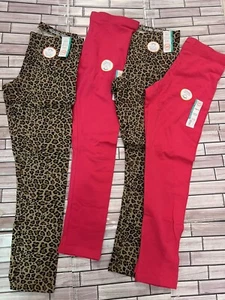 Wonder Nation leggings girls XL lot of 4 jeggings cheeta cotton tough pink NWT - Picture 1 of 6