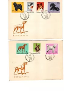 UNGHERIA - 1967. FDC - Cani con speciale cancel.Intl. Mostra per cani. Michel: 2337-2343. - Foto 1 di 1