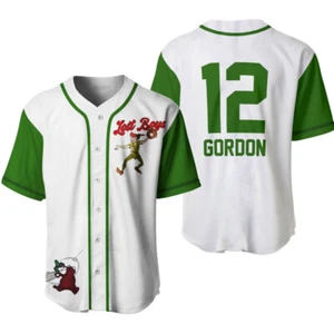 Personalized Peter Pan Lost Boys White Green Disney Baseball Jersey Size S-5XL - Picture 1 of 2