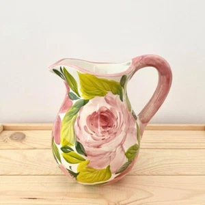 BASSANO Ceramic Jug 14CM Roses Motif from Italy New - Picture 1 of 5