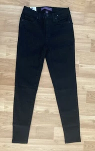 Gloria Vanderbilt Women's High Rise Skinny Jeans BLACK Size S (4-6) - Picture 1 of 3