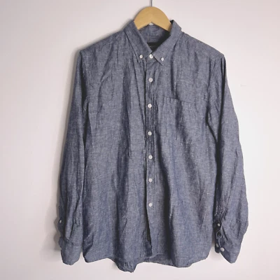 Staple Superior Iconic Mens Long Sleeve Shirt Size Large Denim Blue Button Down - Image 1 of 4