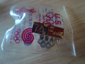 1980 McDonald's Coca Cola Calgary XV Winter Olympics Collectible Tie Tac Hat Pin - Picture 1 of 2
