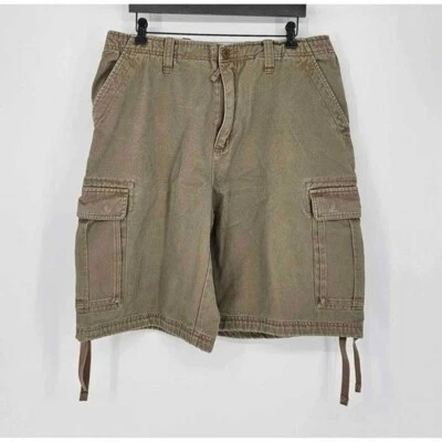 Pantalones Cortos de Carga Falls Creek Para Hombres Tostados Dobladillos con Cordón Bolsillos con Botones Talla 36" Foto 1 de 3
