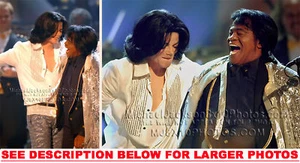 FOTOS MICHAEL JACKSON ONSTAGE con JAMES MARRÓN 2xRARAS 8x10 - Imagen 1 de 1