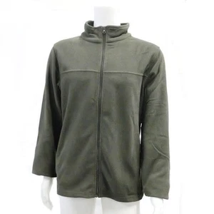 Full Zip Men's Long Sleeve Fleece Jacket in Green - 2XL - Picture 1 of 2