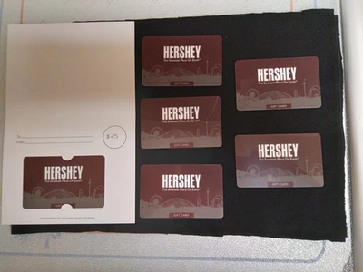 (6) Hershey Gift Cards Each  Valued At $ 25.00 ( Each Unused) - Image 1 of 2
