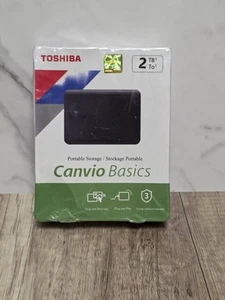 Toshiba Canvio Basics 2TB Portable Storage (HDTB520XK3AA), New, Sealed Packagi*1 - Afbeelding 1 van 2